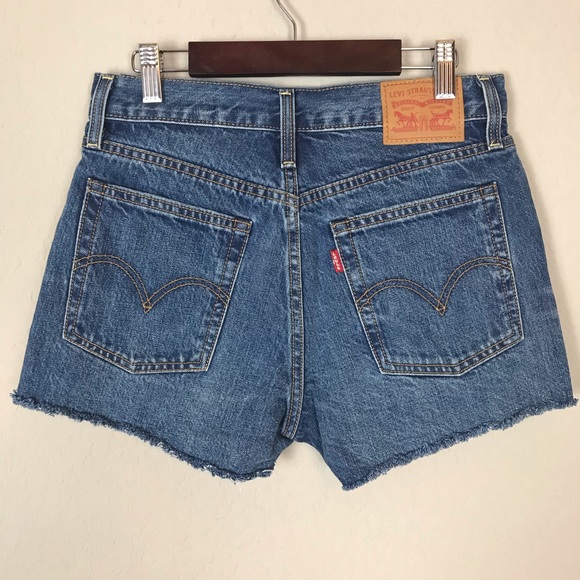 Levi’s Wedgie High Rise Denim Shorts Sz25 - Picture 5 of 7